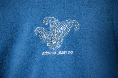 Vintage Arizona Jean Co. Girl's L 14-16 Sweater Blue Paisley Outline - Picture 4 of 4