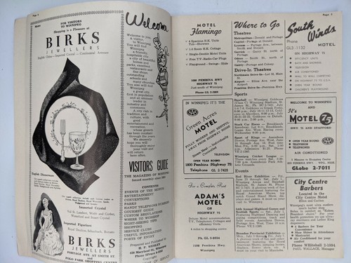 Guía de viaje de Winnipeg de julio de 1961 folleto de publicidad Manitoba Canadá 2P - Imagen 4 de 9