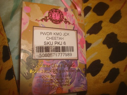 Kimono en polvo estampado de guepardo talla única para mujer nuevo con etiquetas - Imagen 3 de 5