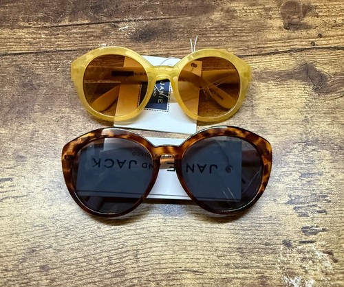 New Janie And Jack Baby Sunglasses 2 pairs yellow and brown 0-2 Years Old