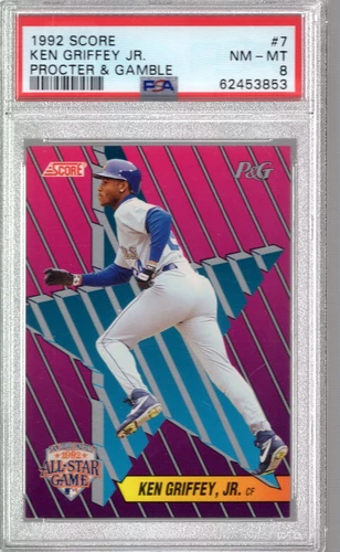 1992 Score KEN GRIFFEY JR. Procter & Gamble Mariners HOF #7 PSA 8