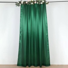 8x10 ft HUNTER GREEN Satin CURTAIN Wedding Photography Backdrop Panel Party