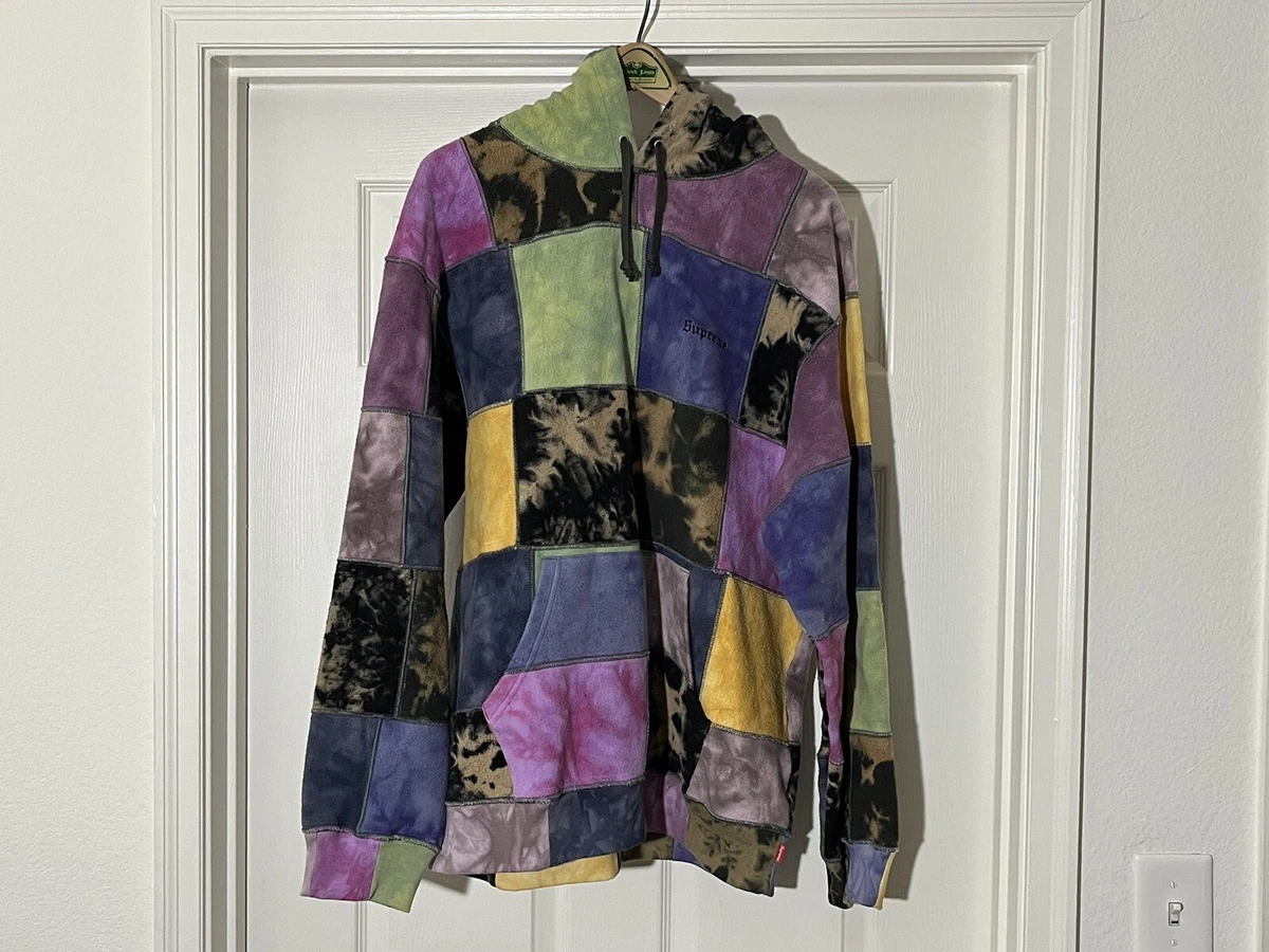 Supreme patchwork tie dye hooded sweatshirt tie dye sale