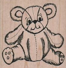 Mounted Rubber Stamps, Teddy Bear, Stuffed Bear, Toy Bear, Teddy, Childs Toy