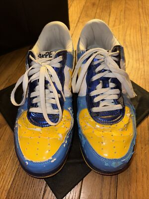 BAPE MENS BLUE AND YELLOW 2006 Size 10.5 | eBay display picture 1