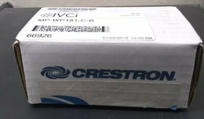 New Crestron MP-WP181-C-B black RJ45 DM Ethernet Single-Gang Wall Plate