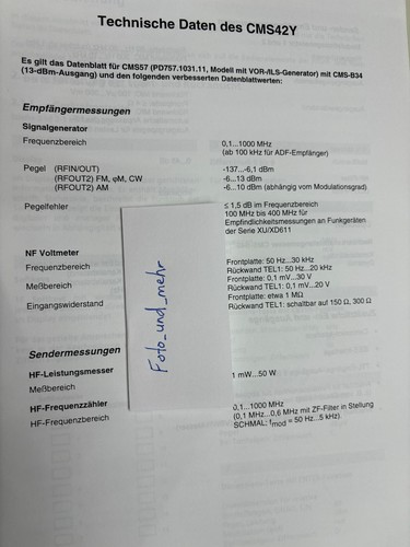 Rohde & Schwarz CMS 42y CMS57 B22,B34,B49 Funkmessplatz Avionik - Mwst - Zdjęcie 10 z 11