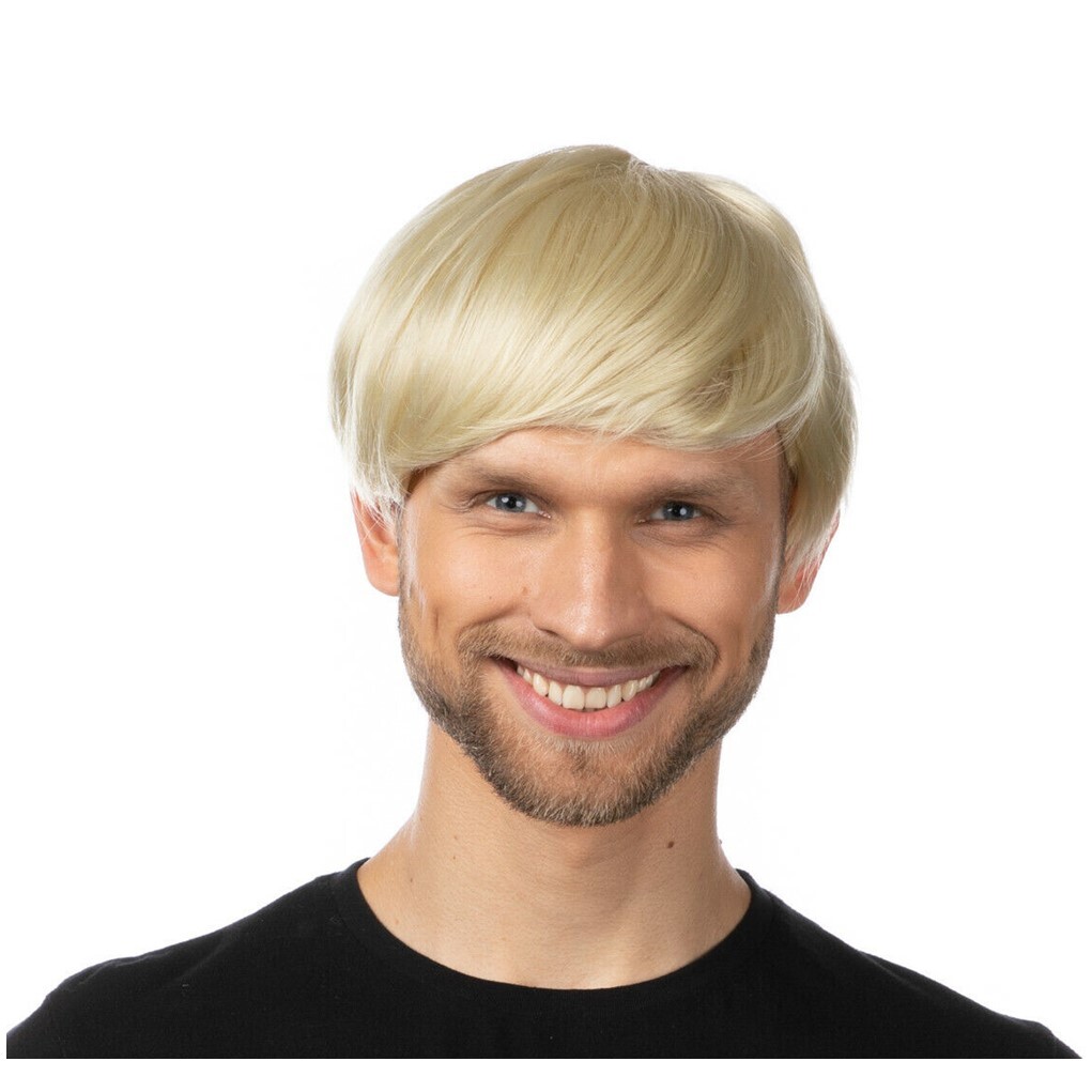 Handsome Men Wig Short Hair Wig Natural Cosplay Straight Curly Men's