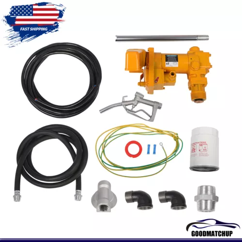 Gasoline Fuel Transfer Pump Gas Diesel Kerosene With Particulate Filter 20GPM