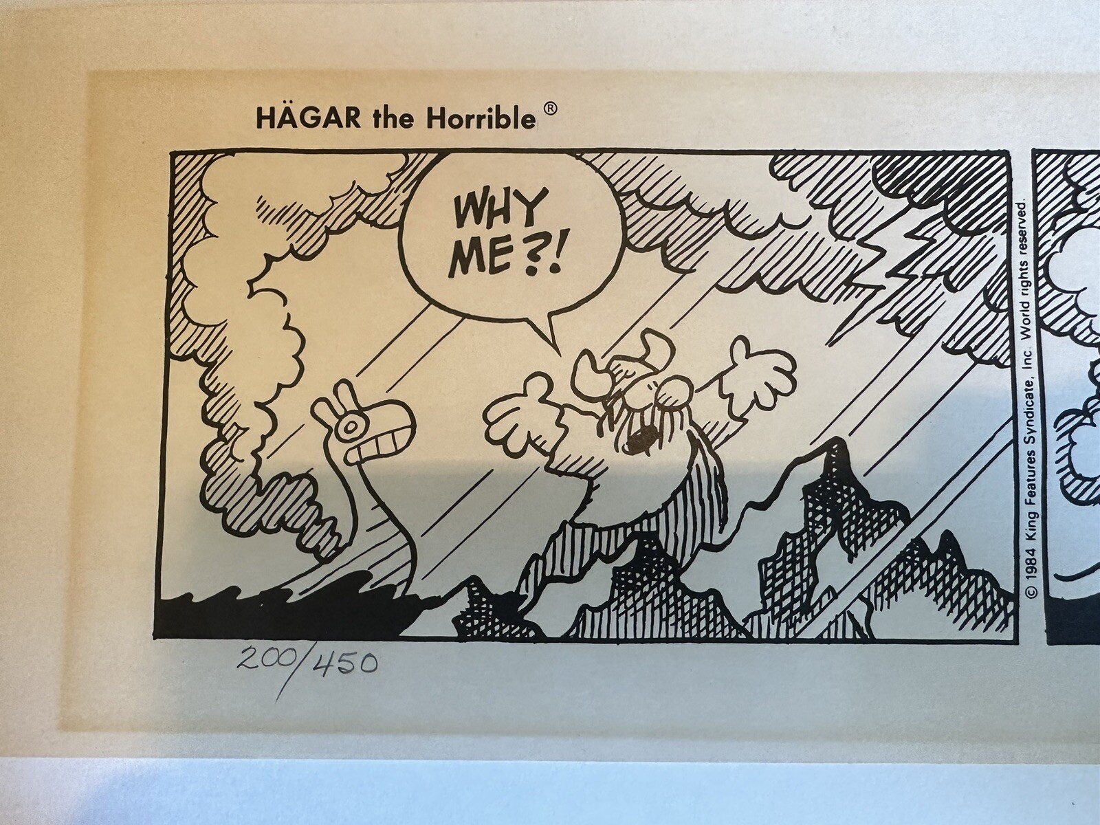 1984 SIGNED Hagar the Horrible Comic Strip Art Limited Edition Chris