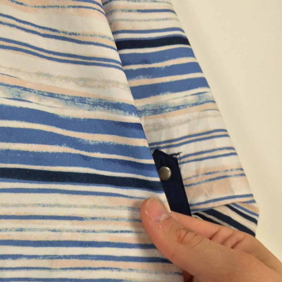 Line 7 женщин верхний размер 12 многоцветный в полоску 3/4 рукав круглый вырез 045328 - Изображение 4 из 4