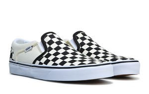 black and white asher vans