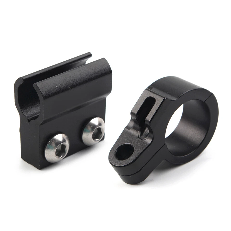 1 par de guía de abrazadera de manguera de línea de freno delantero CNC para Honda CR80R CR85R CR125R negro Foto 3 de 4