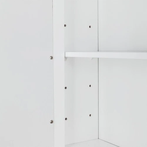 Adjustable Shelf White Single Door Mirror Indoor Bathroom Wall Mounted Cabinet - Picture 9 of 15
