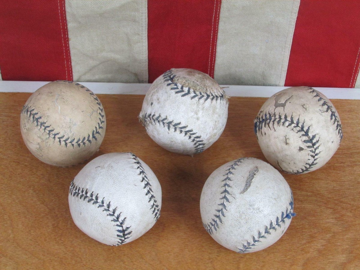 ベースボール5 Vintage Mid-Century Bounder Ball Baseballs Group 5 Leather