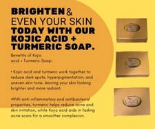 3 Pack Kojic acid Turmeric brightening Soap.