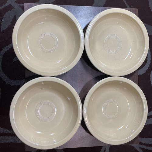 Lot of 4 Fiesta®️ Fiestaware HLC USA Yellow 8 1/4” Soup Bowls *WOW* - Picture 5 of 15