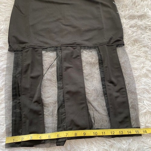 Namenloser Fischernetz Netz Midi Rock Damen halbtransparent unter dem Knie schwarz Medium - Bild 11 von 13