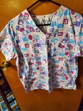 White Swan Scrub Top
