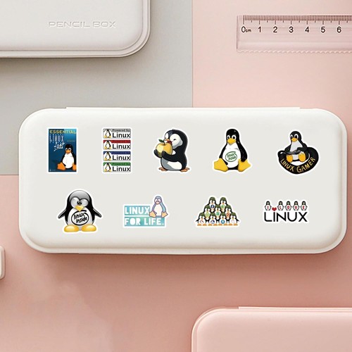 Linux Stickers 62Pcs Work Decals Aesthetic Waterproof Vinyl Pack Stickers for Wa - Picture 6 of 8