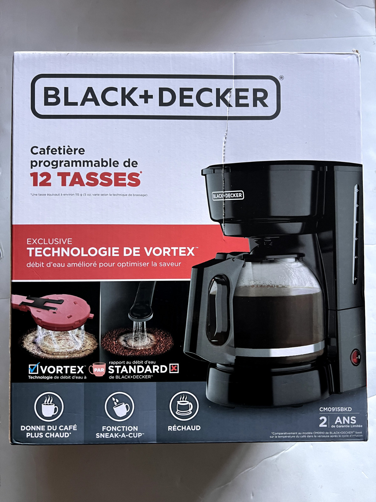 Black & Decker CM0915BKD Coffee Maker, Black, 12-Cup - Quantity 1