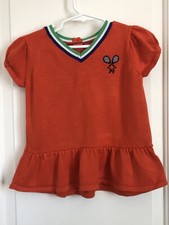 Janie  Jack 6 bright short sleeve v neck shirt, Game Set Standout, Spring 2019