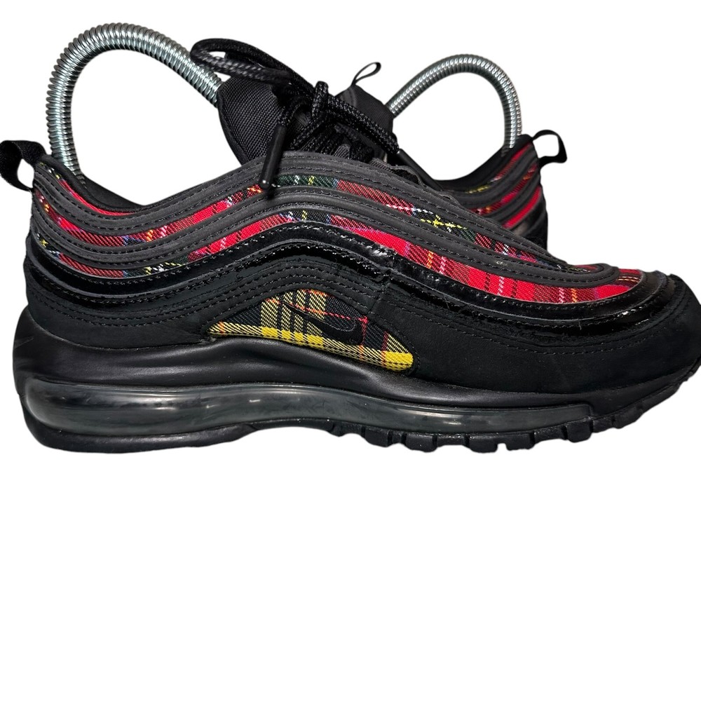 Nike Air Max 97 SE Tartan Sneakers Youth Unisex Size 6.5 Black AV8220-001