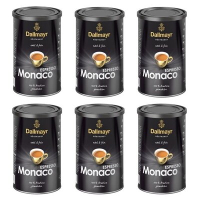 6 x Dallmayr  Espresso MONACO Ground Coffee Tin 6 x 250g / 8.81oz