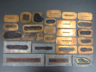 Vintage set of architects brass drawing stencils old tools by A G Thornton