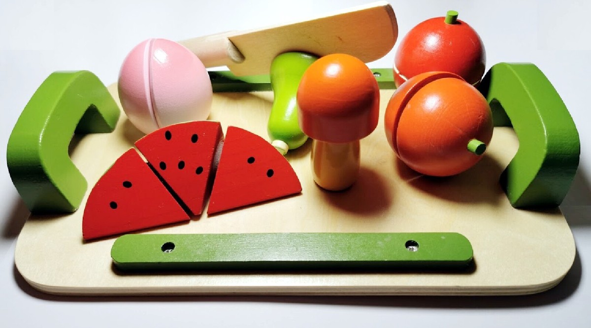 Sevi Planche à Découper En Bois 27x18 Cm – Fruits – Accessoire Cuisine Enfant Dès 3 Ans