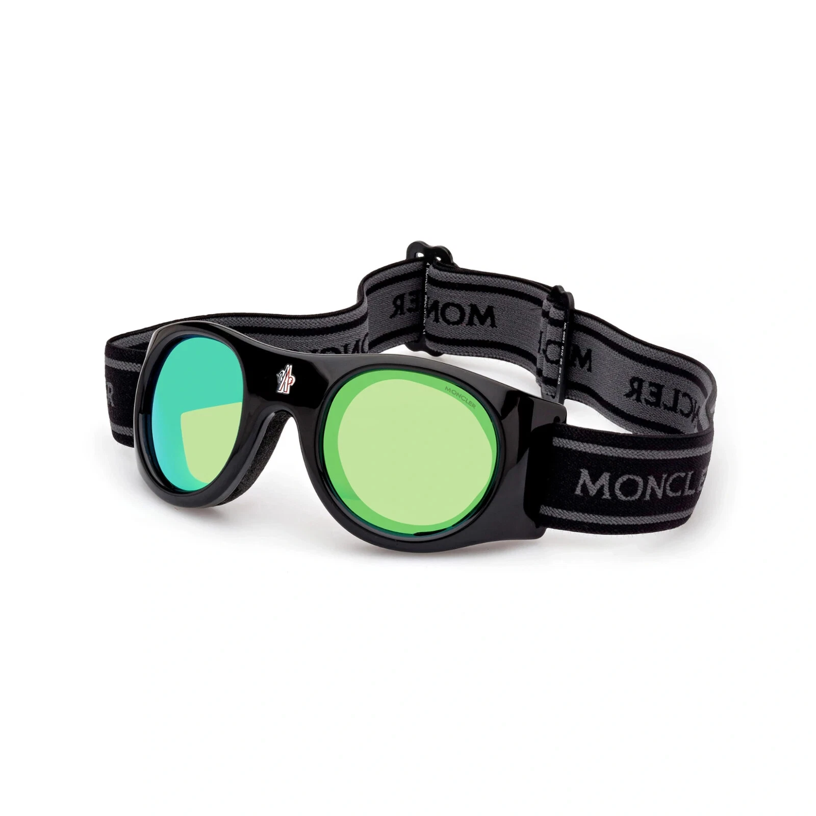 Moncler — Moncler ML0051 01X Black Ski Goggles Branded Round Sport Acetate Frame 55-26*