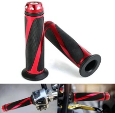 7/8" Motorcycle Handle Bar Hand Grips Red For Honda CBR600RR CBR1000RR CR250R