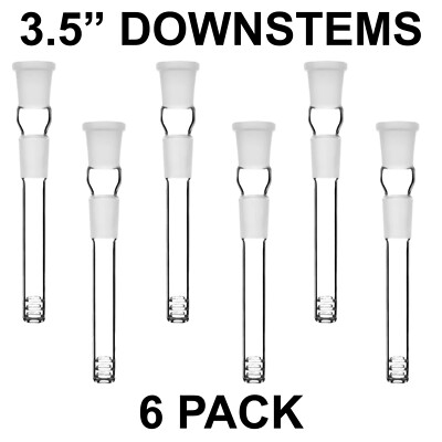 Glass Downstem 3.5'' 18mm x 14mm Hookah Water Pipe Down Stem Hookah 6 PCS