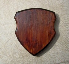 M9 Walnut effect Plain Wood Shield shape craft Sign Plaque Any size possible 
