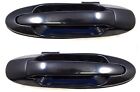 Exterior Outer Outside Door Handle Smooth Black Rear Left Right Pair