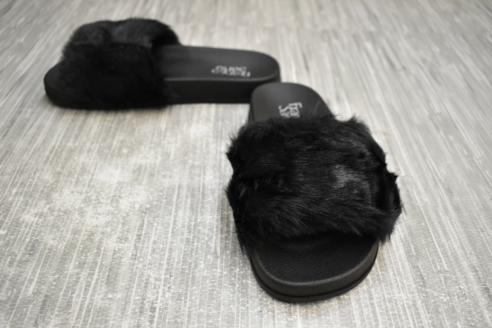 franco sarto black slides
