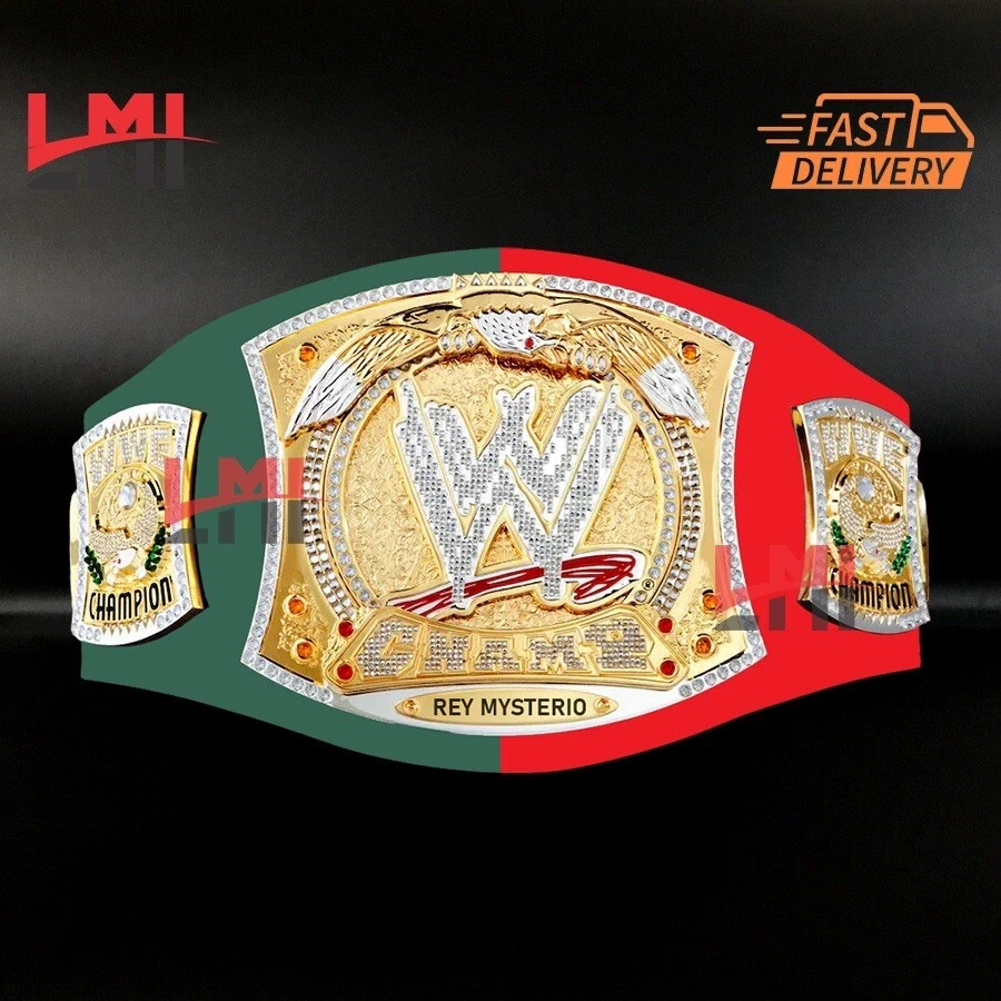 Cinturón Personalizado Rey Mysterio Spinner Campeonato Mundial Peso Pesado Lucha Libre 2mm Foto 3 de 4
