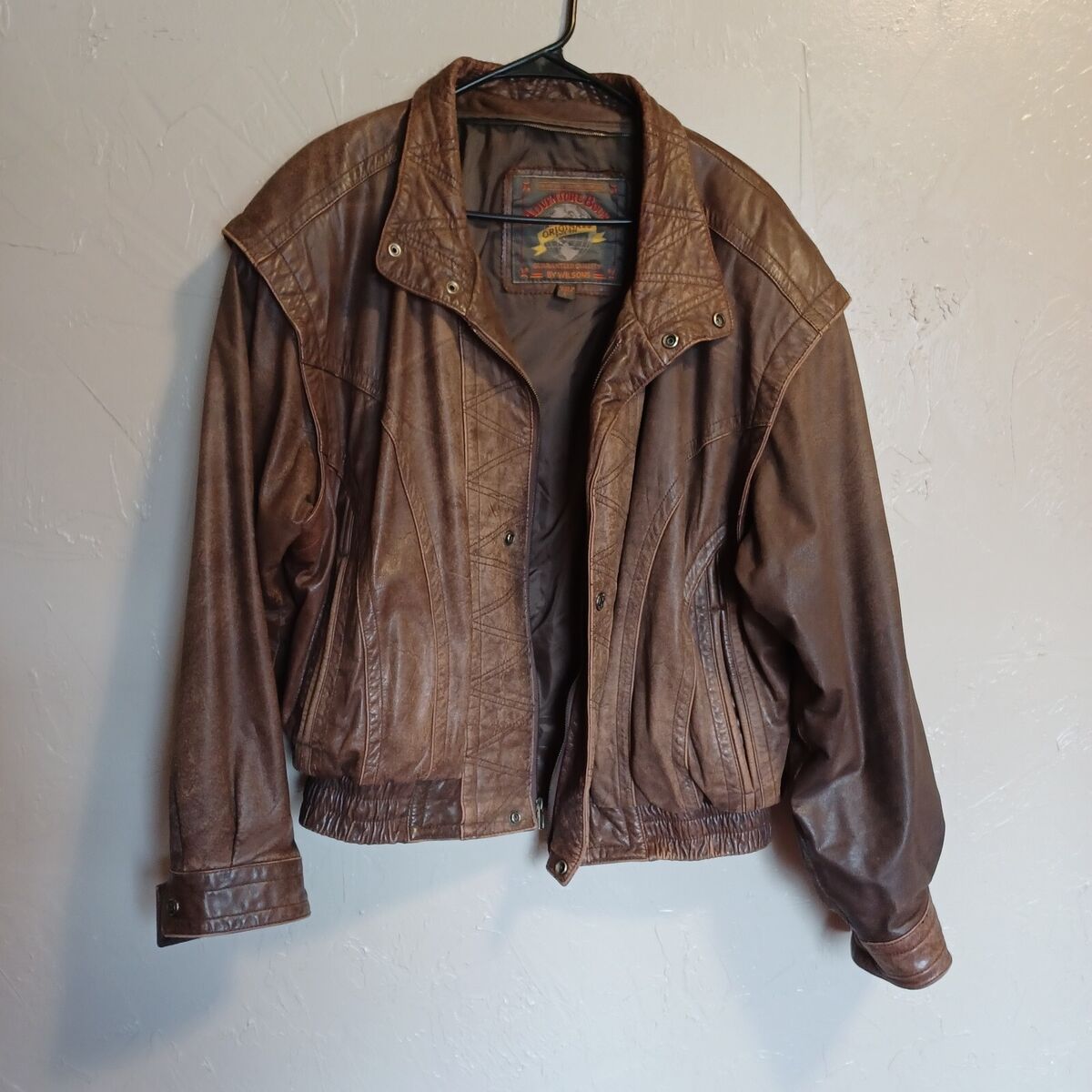 VTG Adventure Bound by Wilson Men's Leather Jacket Brown VTG Adventure Bound by Wilson Men's Leather Jacket Brown
