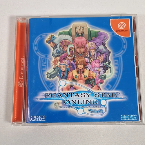 Japanese Phantasy Star Online Ver. 2 CIB W/ Spine SEGA Dreamcast Japan Import