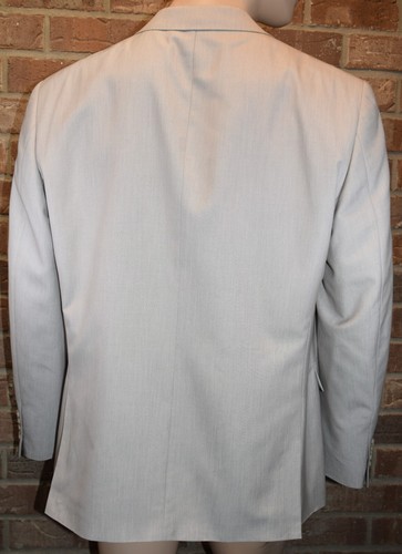 J. Ferrar Blazer Mens 46R Regular Beige JF Slim 2 Button Front "End on End" EUC - Picture 5 of 10
