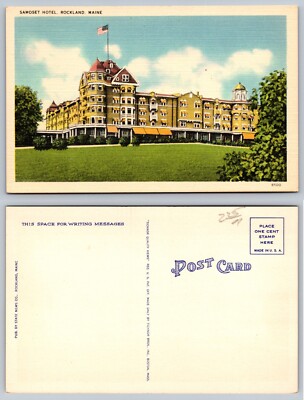 Maine ME Samoset Hotel Rockland Historic Resort Scenic Postcard