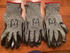 3 pair Showa 240 Large Flame Neoprene Retardant Gloves 240-09  New never used.