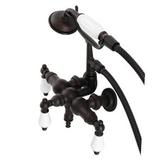 Kingston Brass CA23T5 3-3/8" Tub Wall Mount Clawfoot Tub Faucet ,Bronze