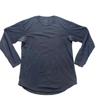 BYLT Shirt Adult Large Black Premium Basics Drop Cut Crewneck Spandex Mens