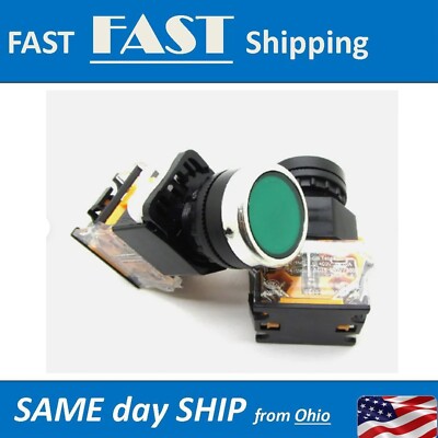Push Button Momentary Switch Heavy Duty Power LA38/203  LA38/209B - DPST green