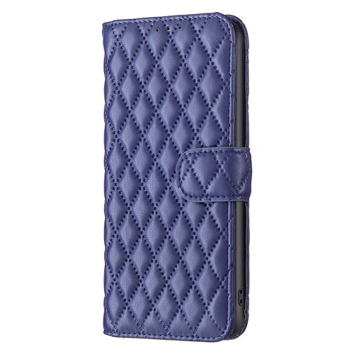 Grid Leather Card Wallet Phone Case For Motorola G200 G72 E20 G Play G22 S30 G62 - Picture 11 of 15
