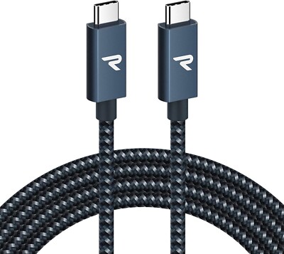 RAMPOW 2m USB 3.2 Gen2x2 Typ C zu C Kabel PD 100W Schnellladekabel Samsung Apple