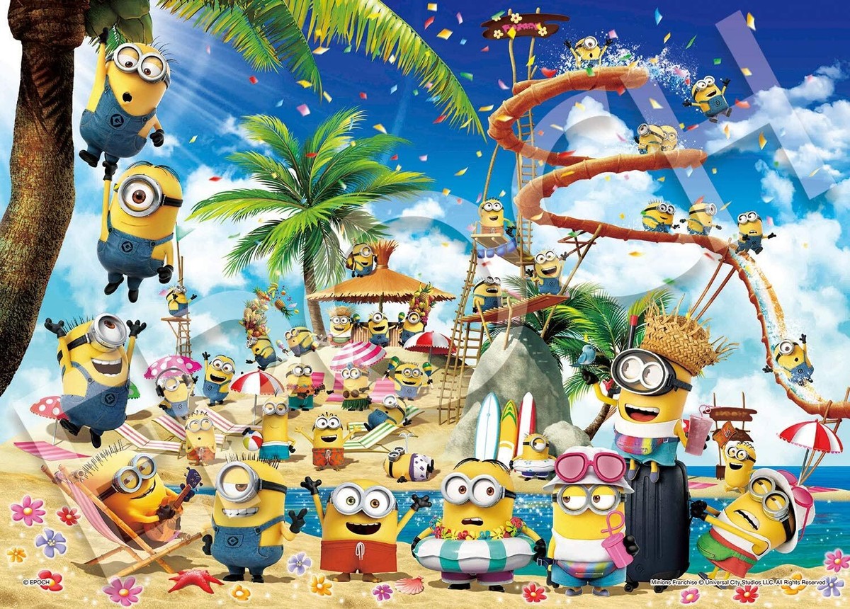Minions 500 Piece ジグソーパズル6つSet EPOCH 500 piece jigsaw puzzle Minions Beach Party Minions! (38 x