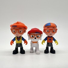 Blippi Action Figure Toy Lot Of 3 Dog  Blippi You Tube Kids Toys Cake Toppers