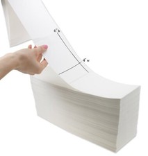 4000-20000 Fanfold 4" x 6" Direct Thermal Barcode Labels for Zebra Eltron Rollo